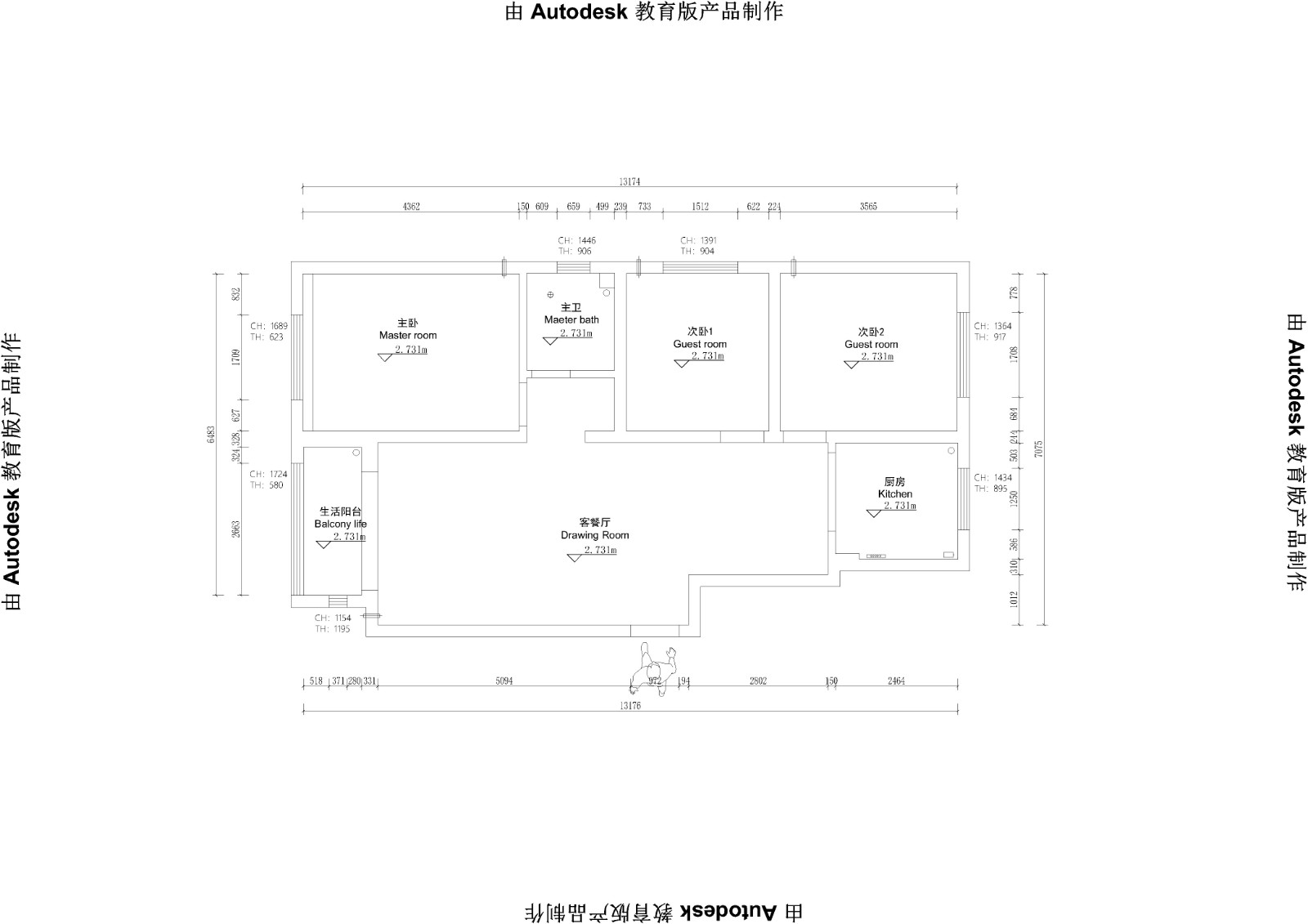 和西苑現(xiàn)代簡(jiǎn)約風(fēng)格戶(hù)型圖裝修效果圖